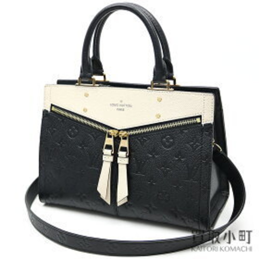Louis Vuitton Three PM Empreinte Noir Black Tote Black LV SULLY CREME